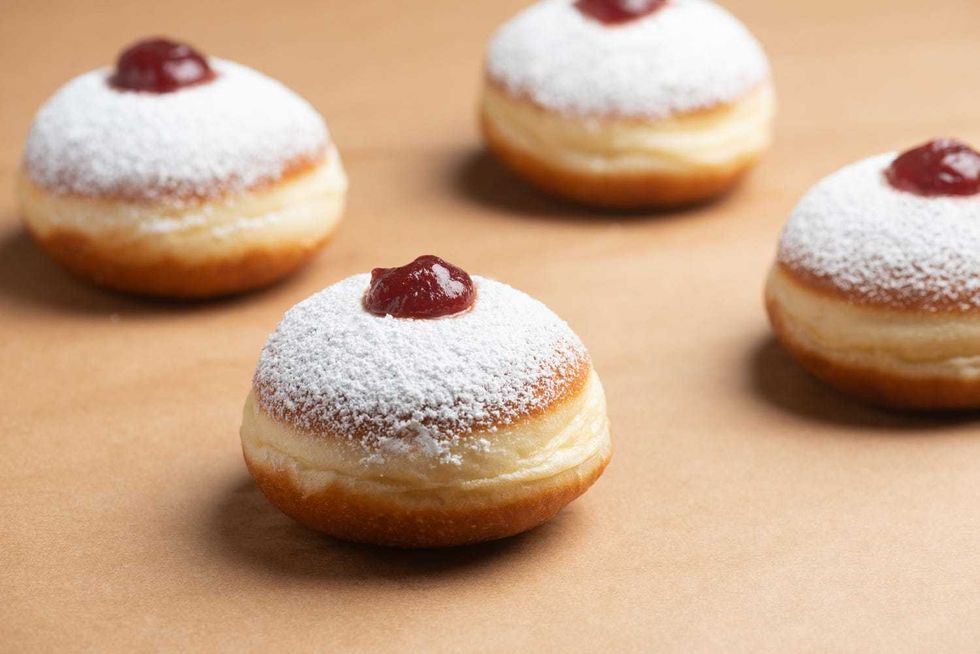 Strawberry sufganiyot from Breads Bakery for Hanukkah 2024