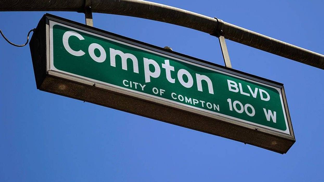 street sign in the City of Compton on July 19, 2012 in Compton, California. The City of Compton located south of Los Angeles
