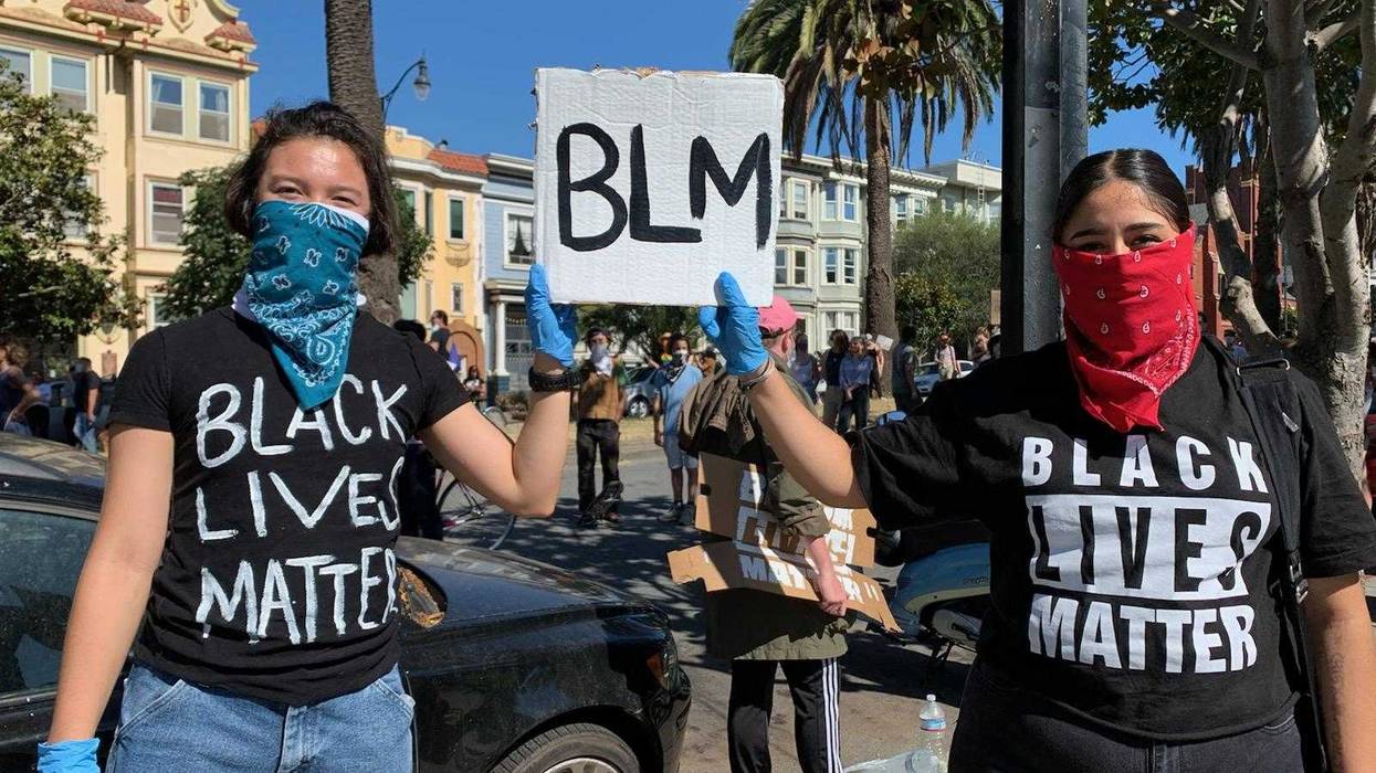 Student organized protest for George Floyd at Mission High School in San Francisco, June 3, 2020