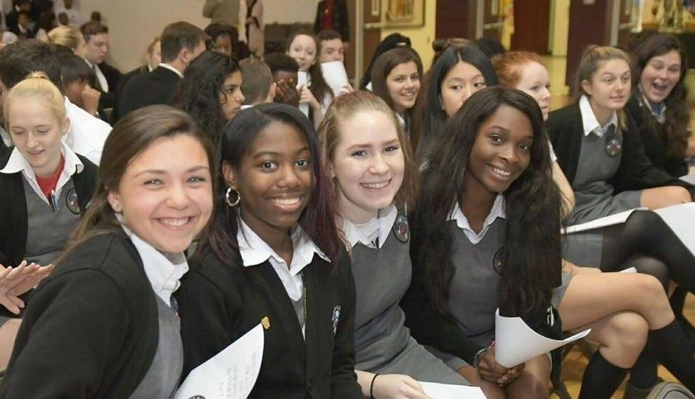 Students at Bishop McDevitt High School.