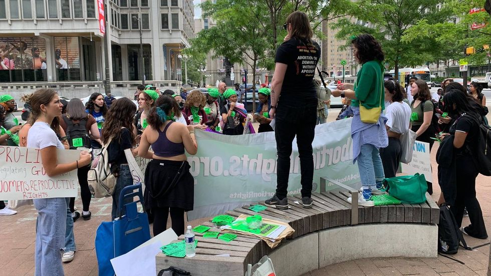 Students from several area schools protested against the Supreme Court