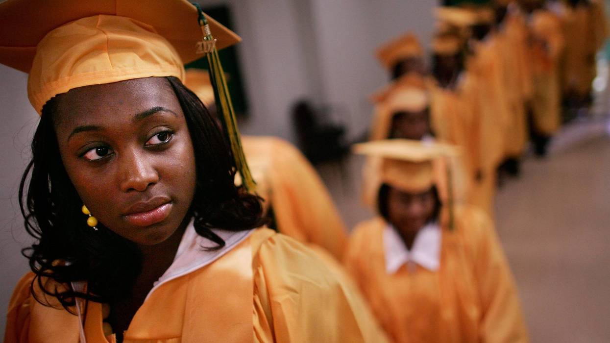 students graduating