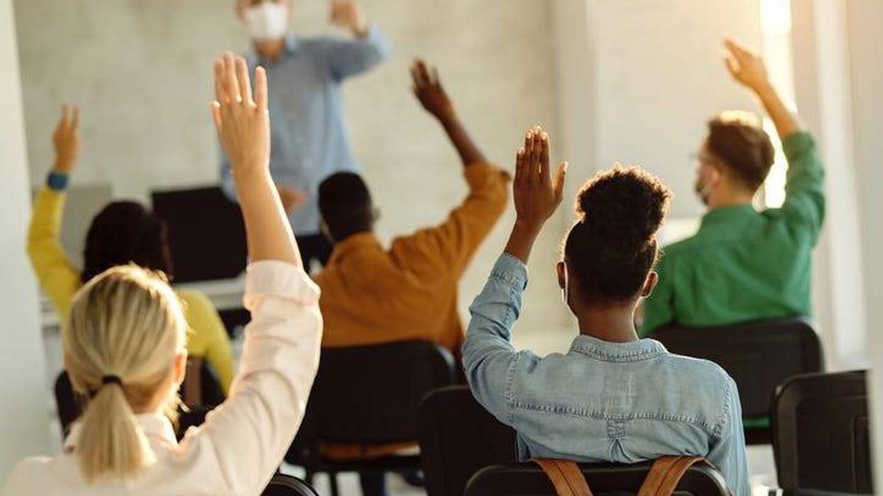 Students in class