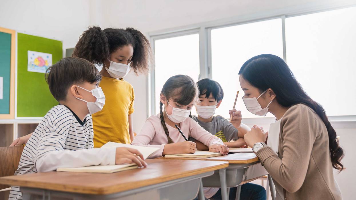 Students in school with covid.