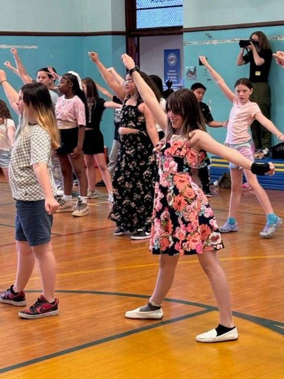 Students learn dance from musical Six
