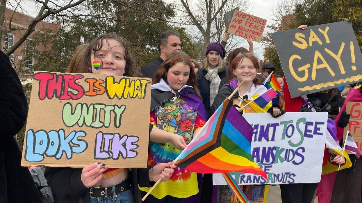 Students protesting at CB West High School