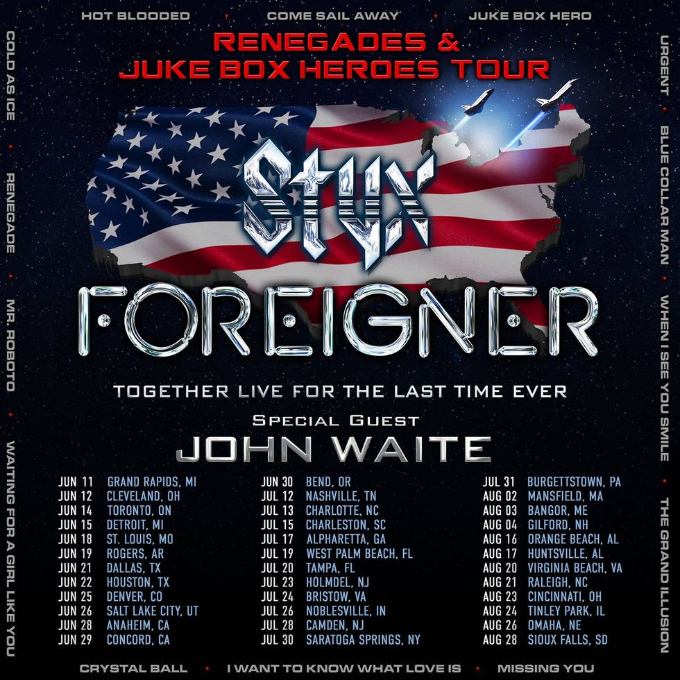 Styx/Foreigner 2024 Tour Dates
