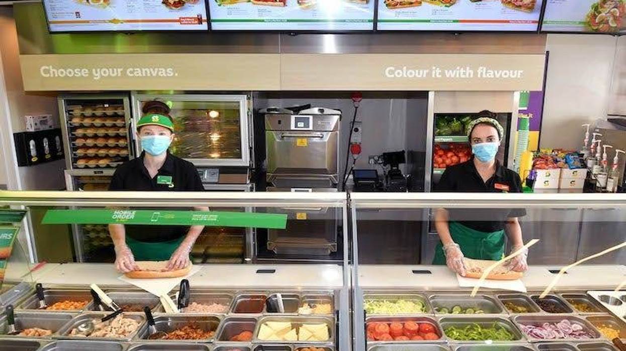 Subway, Counter, Employees, Masks, Protective Screens, 2020