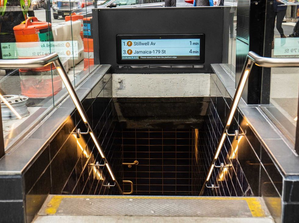 Subway station on 57th Street stop on the 56th street and 6th avenue in New York City.