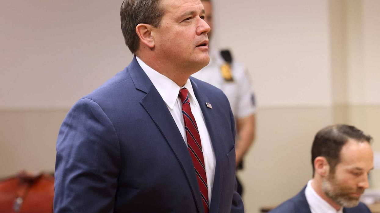Suffolk County District Attorney Ray Tierney speaks as alleged Gilgo serial killer Rex Heuermann appears in Suffolk County Court on Jan. 16, 2024 in Riverhead, New York.
