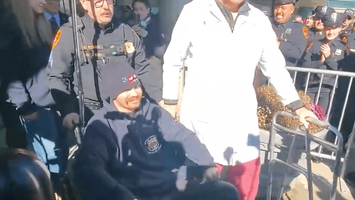 Suffolk highway patrol officer Brendan Gallagher, who was injured in an LIE crash, left the hospital on Jan. 27, 2025.
