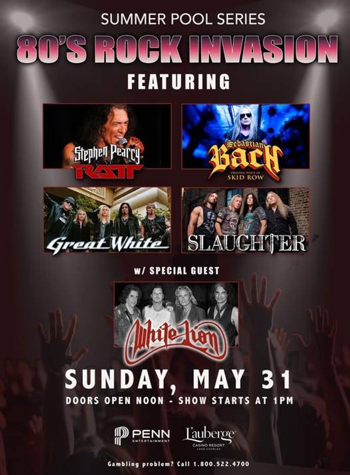 Summer Pool Series 80s Rock Invasion on Sunday, May 31