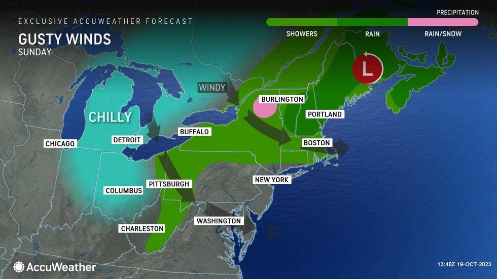 Sunday is going to bring gusty winds and a chill to New York City.