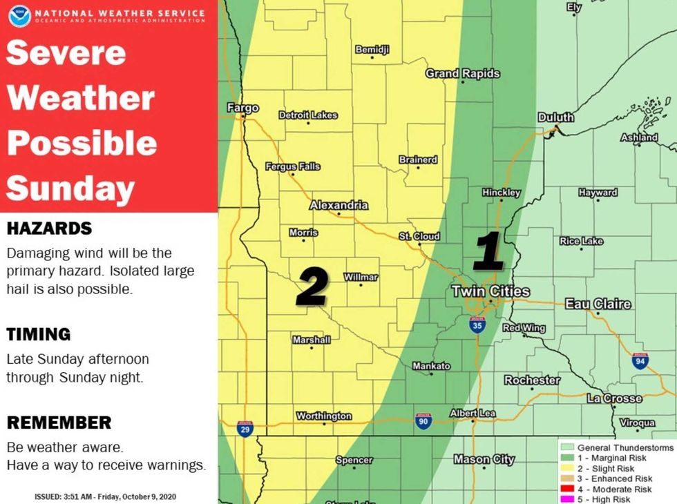Sunday Severe Risk
