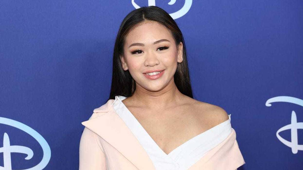 Suni Lee attends the 2022 ABC Disney Upfront at Basketball City - Pier 36 - South Street on May 17, 2022 in New York City.
