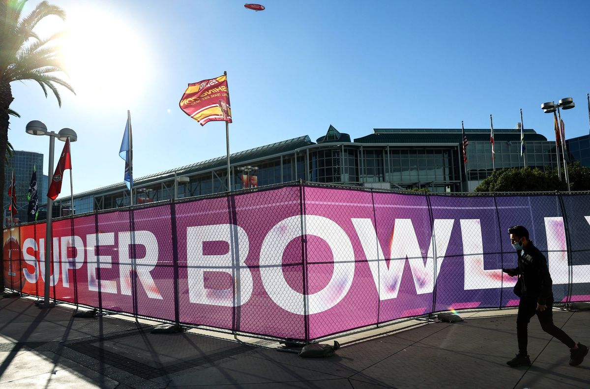 Super Bowl LVI signage.