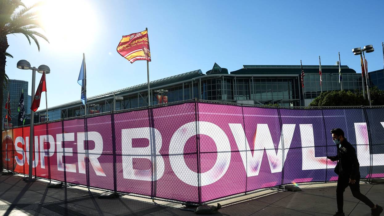 Super Bowl LVI signage.