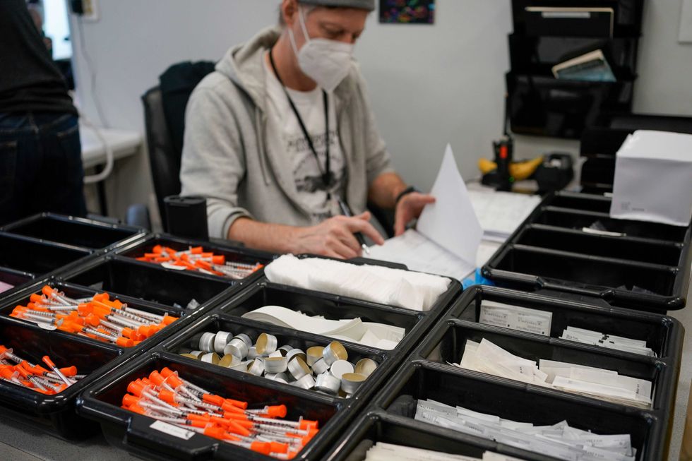 Supplies for drug users are seen at an overdose prevention center, at OnPoint NYC in New York, N.Y., Friday, Feb. 18, 2022