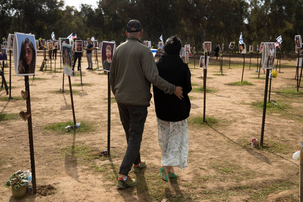 Supporters Of Nova Festival Hostages Hold Press Conference Near Kibbutz Re