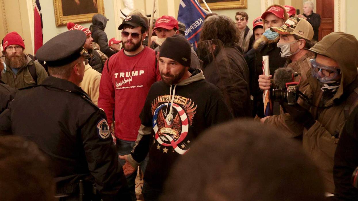Supporters of then-President Donald Trump in the U.S. Capitol, 1/6/21