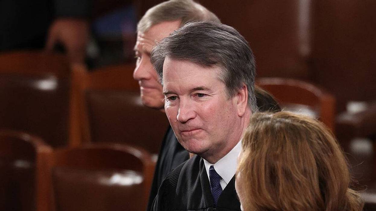 Supreme Court Associate Justice Brett Kavanaugh attends the State of the Union address during a Joint Session of Congress at the U.S. Capitol on Feb. 24 in Washington, DC.
