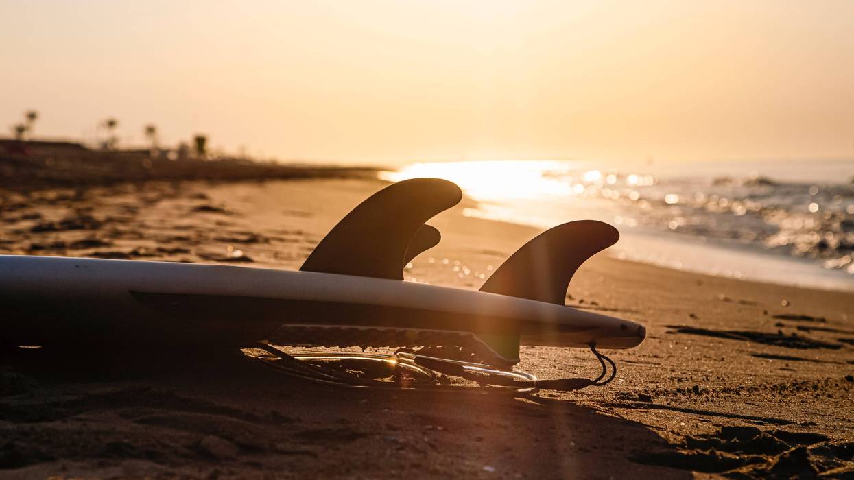 surfboard on beach