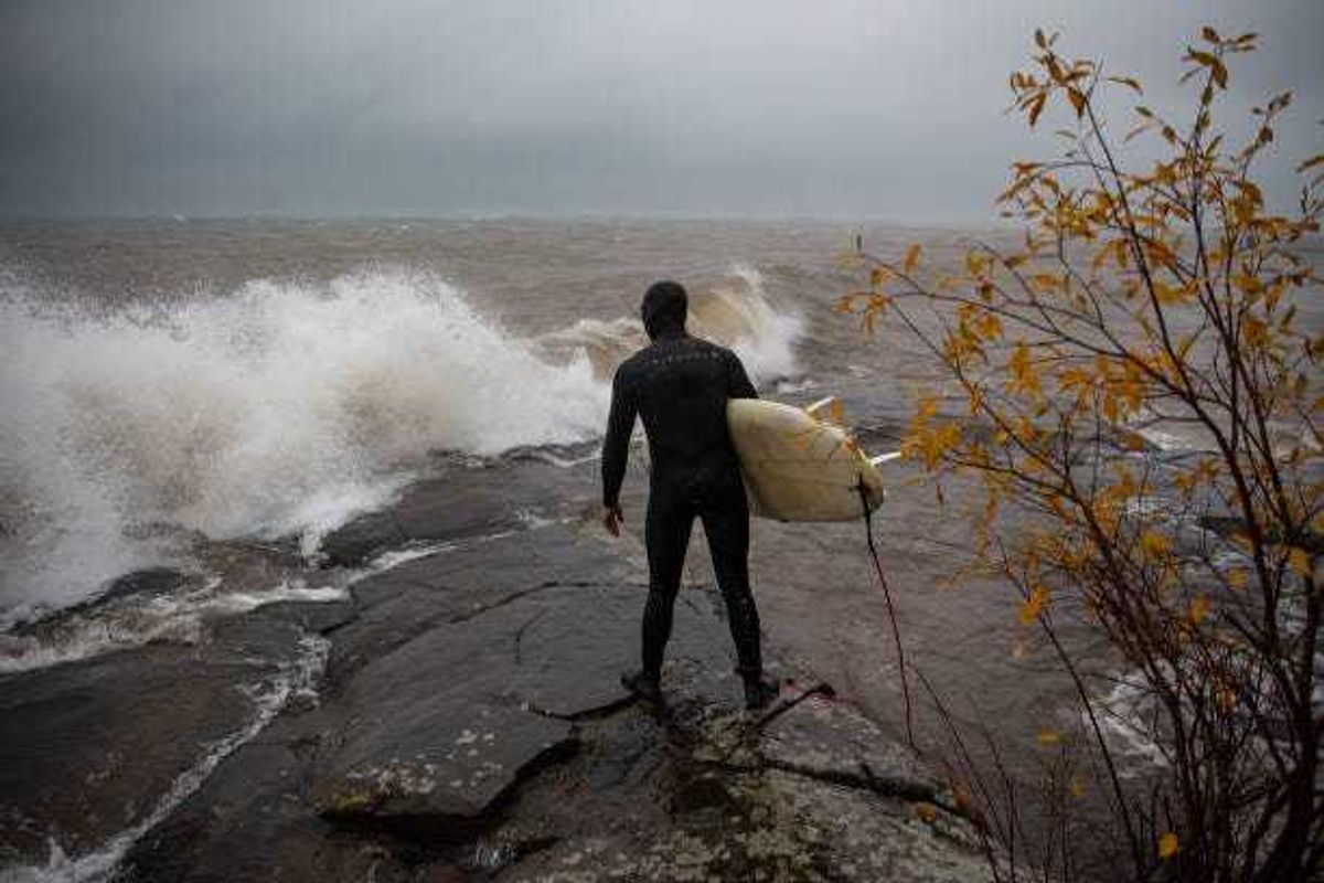 Surfing Lake Superior