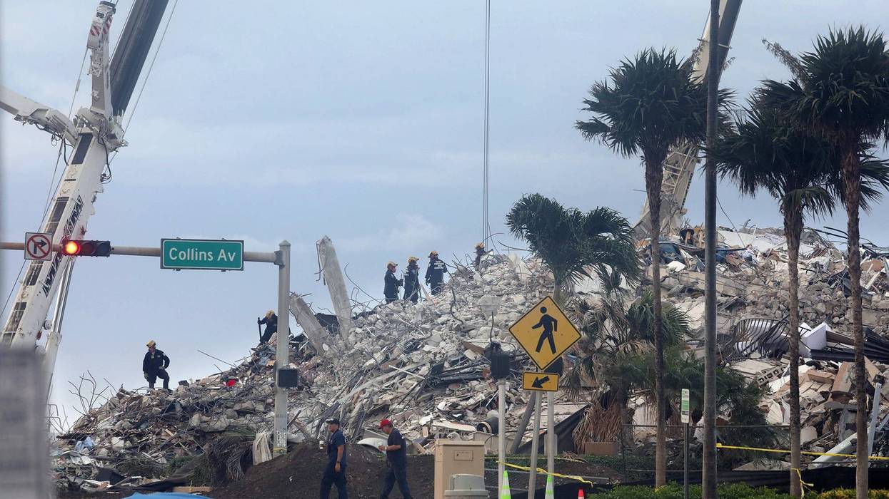 Surfside condo after demolition.