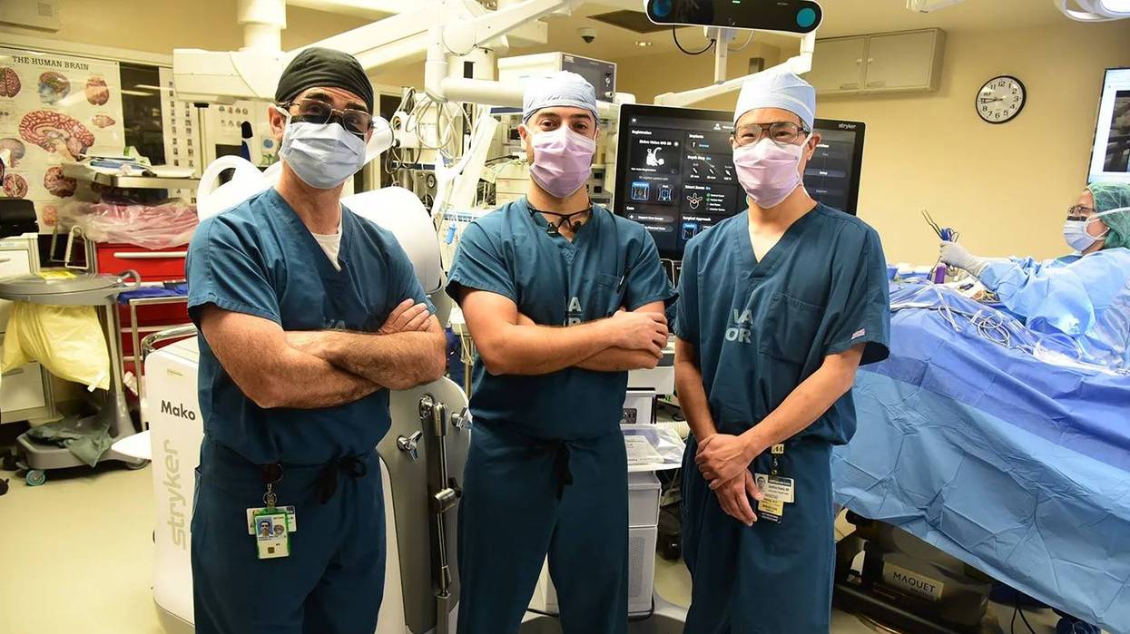 Army veteran benefits from robotic spinal surgery