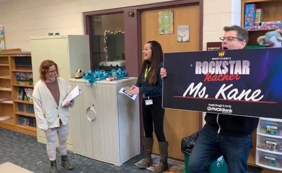 Surprising Rockstar Teacher winner Ms. Kane
