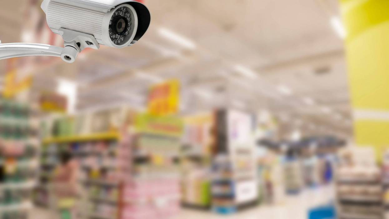 surveillance camera inside shop