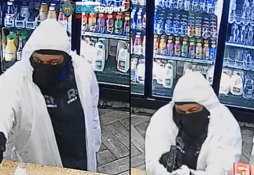 Surveillance cameras captured the gunman waving a gun at a Bronx deli shortly after the fatal Upper East Side shooting Friday night