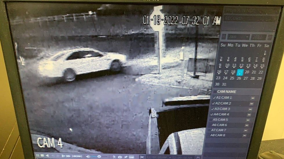 Surveillance footage of suspect