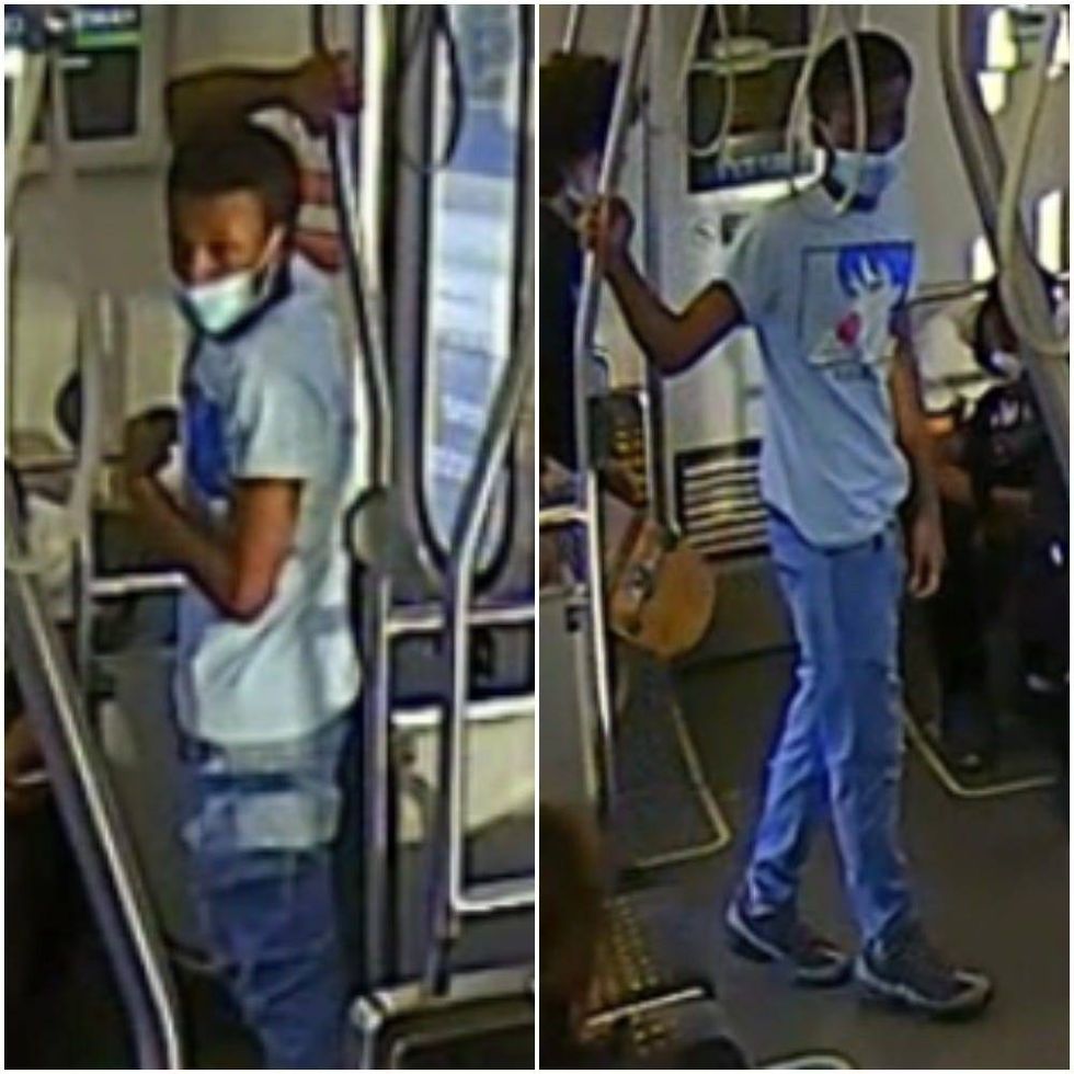 Surveillance footage of the suspect moments before he took the victim