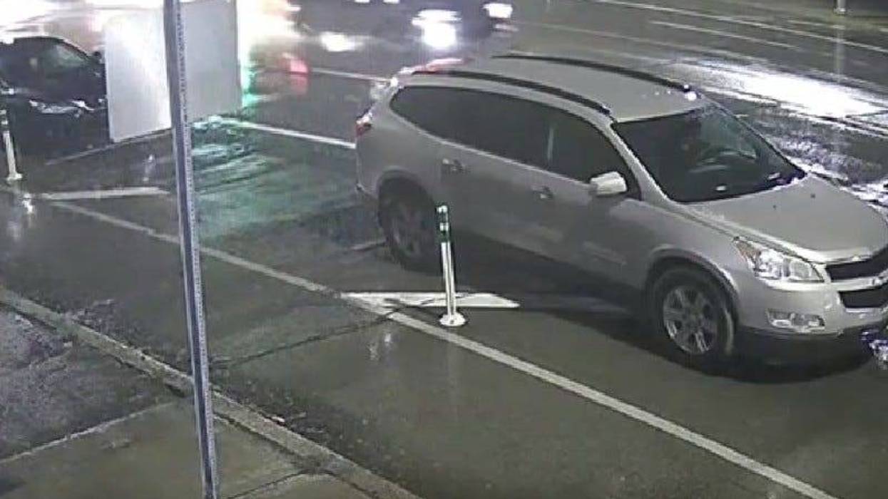 Surveillance image of Dodge Charger suspected of hitting man on Detroit's west side
