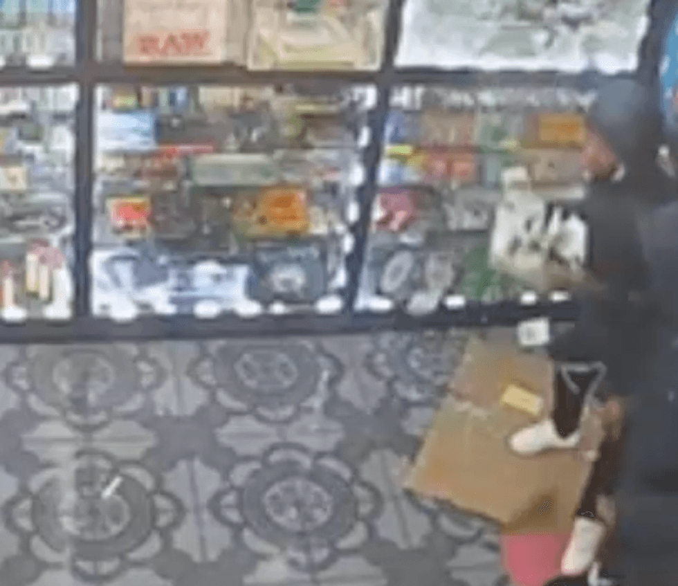 Surveillance image of robbery