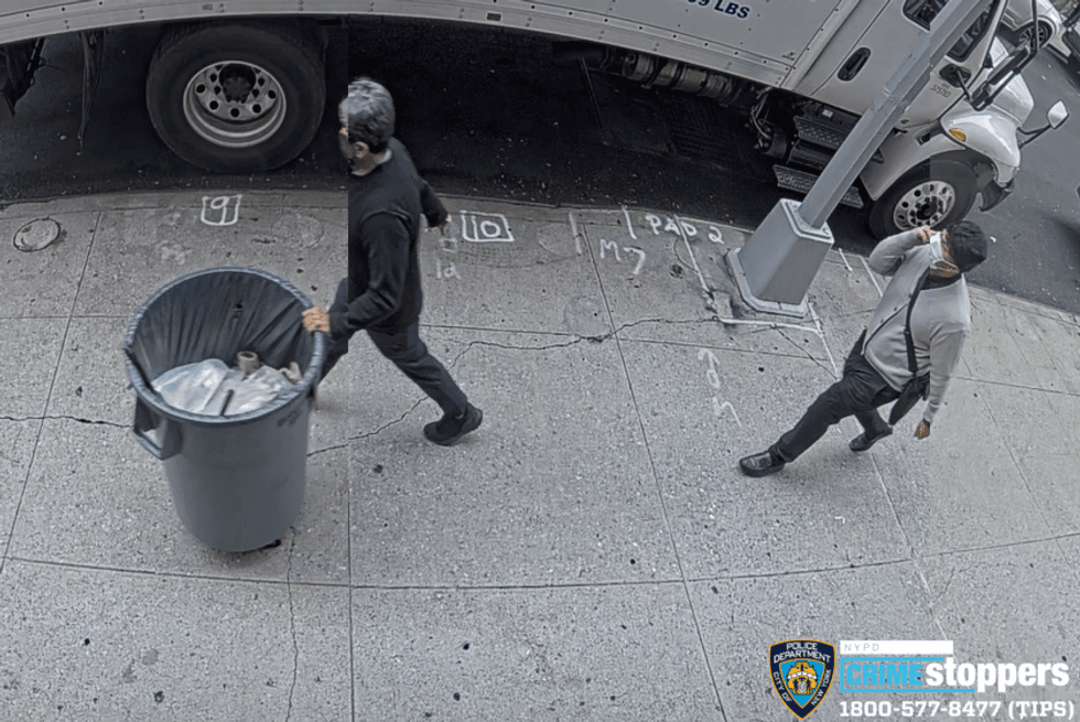 Surveillance image of suspect in jewelry show robbery.
