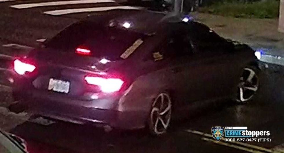 Surveillance image of the car believed was used in the shooting.