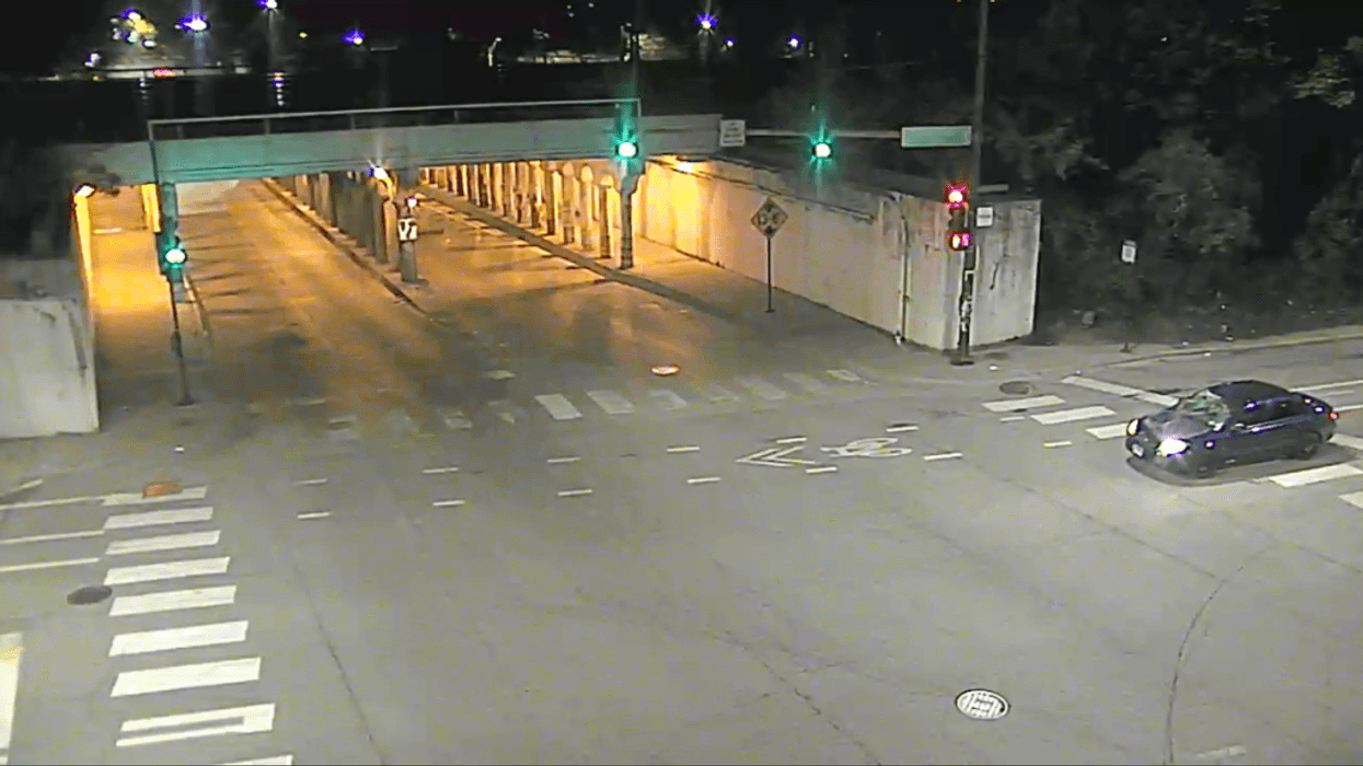 Surveillance image of the Chevrolet Cobalt wanted in a fatal hit-and-run May 16 in the 400 block of East 95th Street.