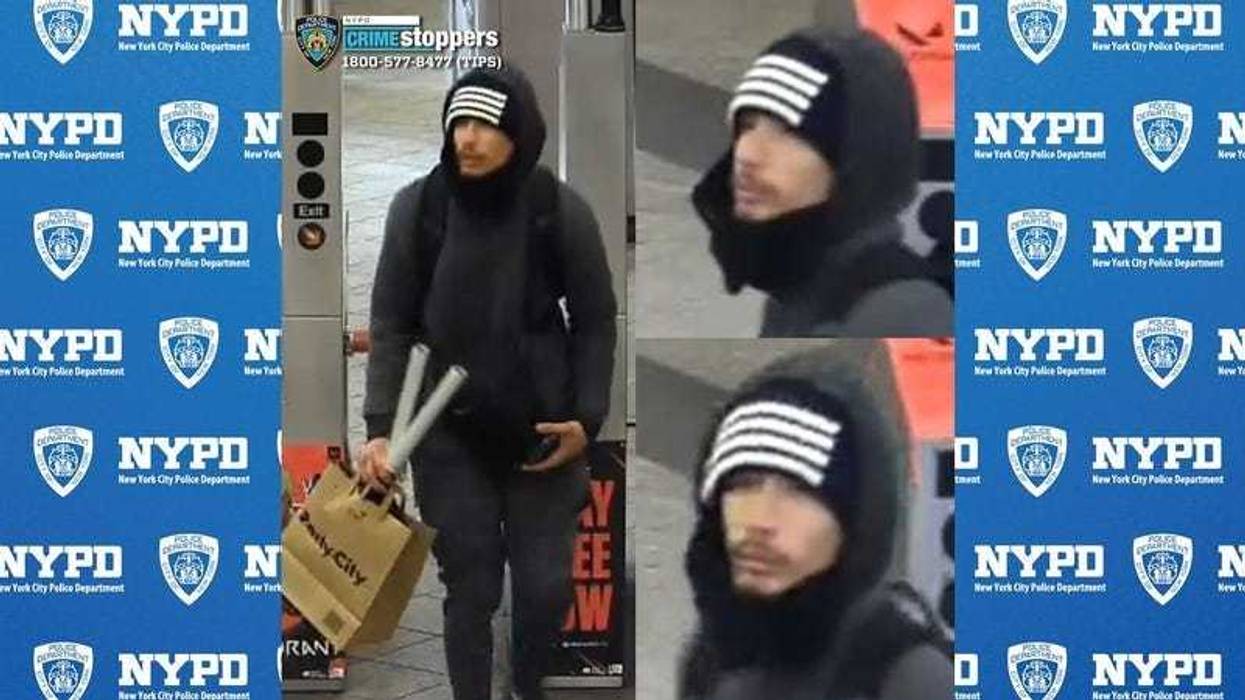 Surveillance images of a suspect accused of pushing another man onto Brooklyn subway tracks on Dec. 7, 2024.