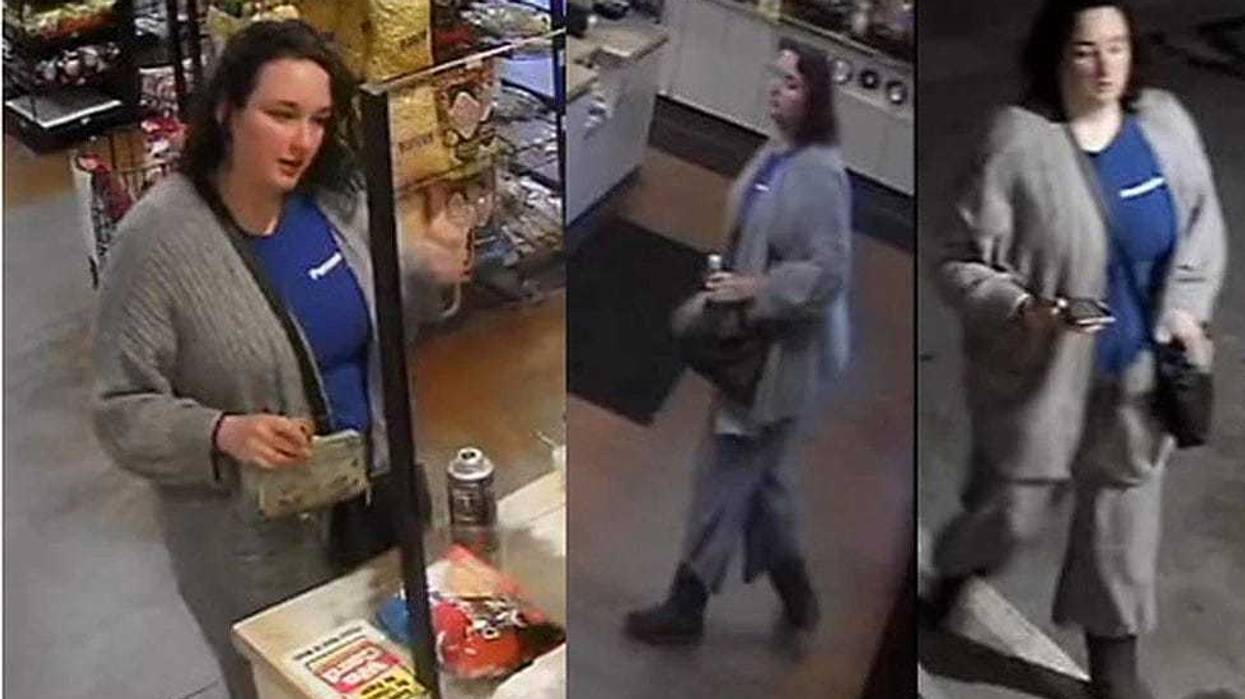 Surveillance images of Naomi Irion the morning she disappeared