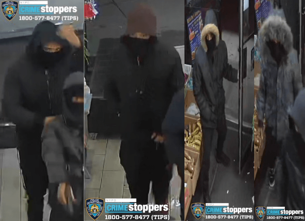 Surveillance images of suspects
