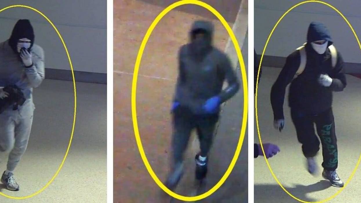 Surveillance images of three of the suspects