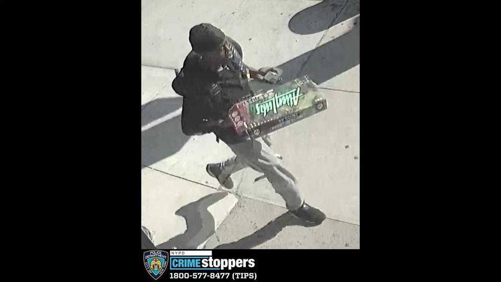 Surveillance images show one of the suspects with a cannabis-related product