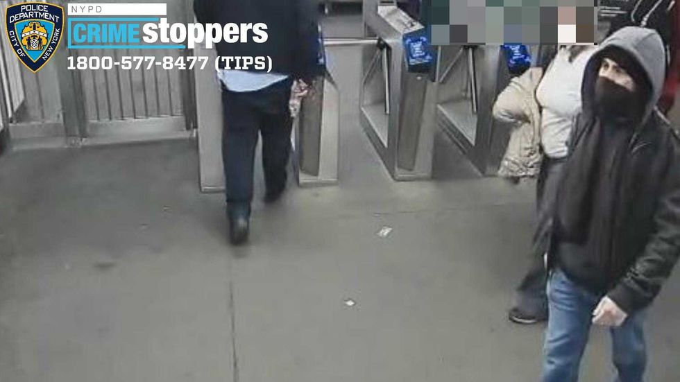 Surveillance images show the suspect in a subway station around the time of the attack