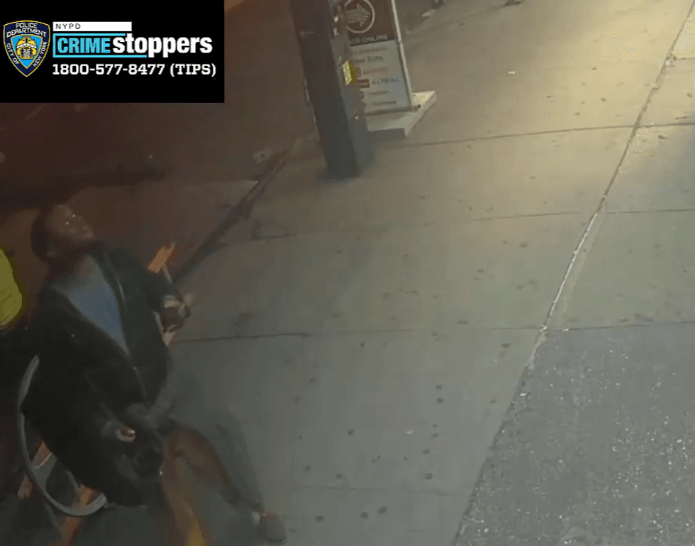 Surveillance images show the suspect on a sidewalk around the time of the attack early Tuesday morning