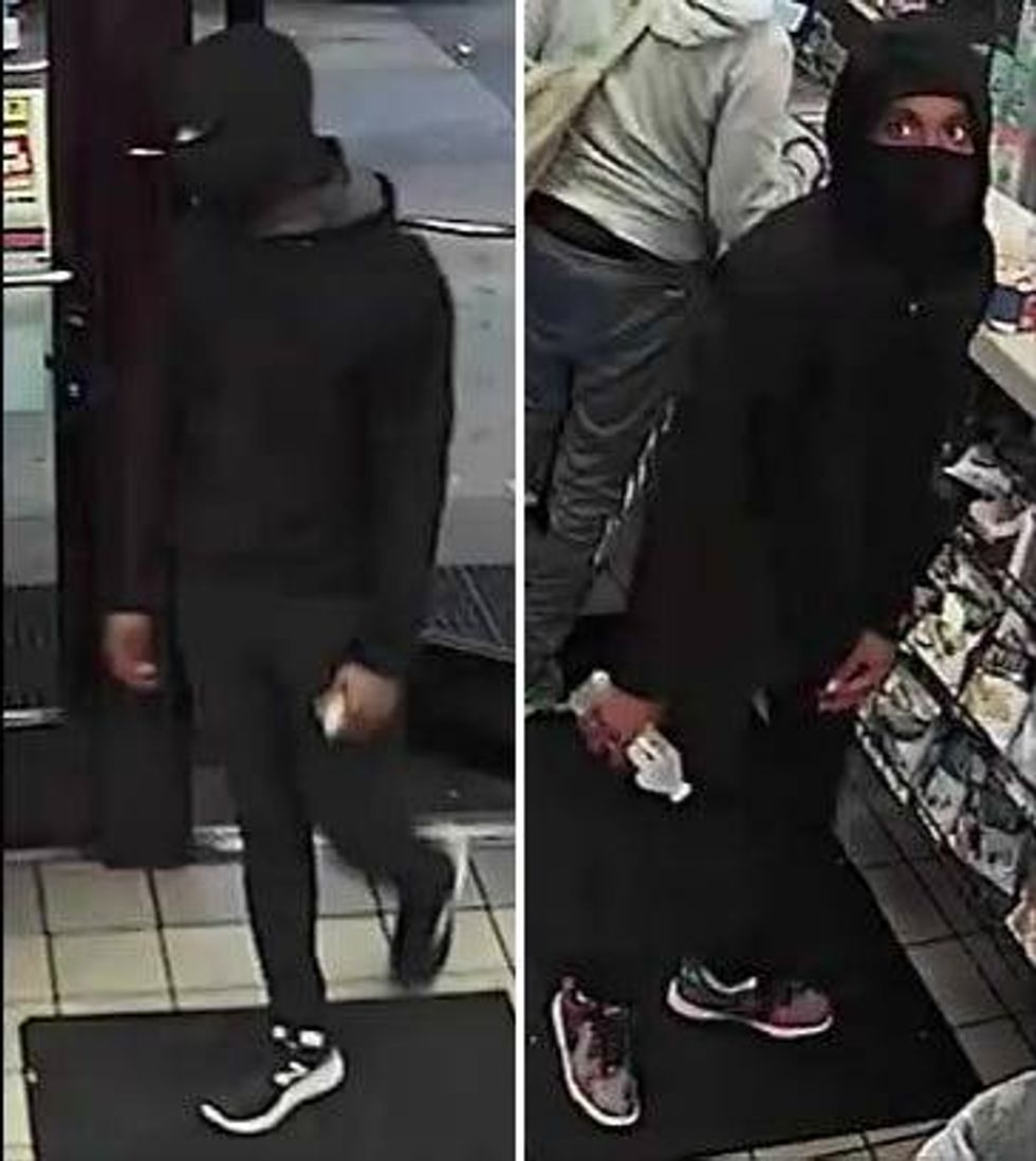 Surveillance images that Philadelphia Police say show two suspects in a home invasion near Temple University on Nov. 11.