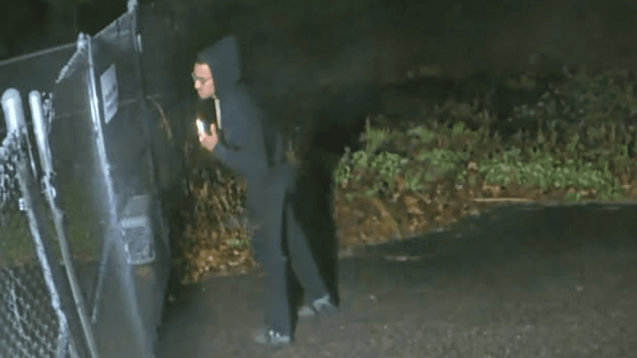 Surveillance of person accused of abandoning dog in New London