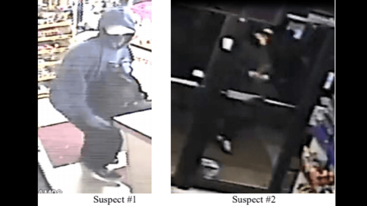 Surveillance photos of the two people thought to be involved in a Dec. 1 burglary of a convenience store in west suburban Naperville.