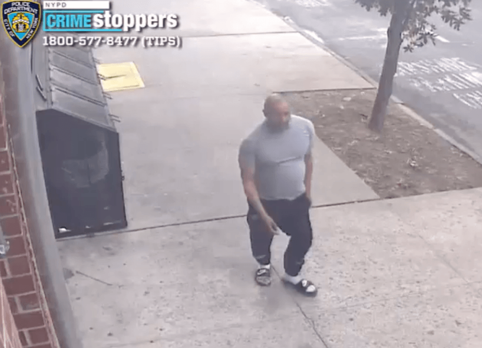 Surveillance video shows the suspect hobbling down the sidewalk after the crash